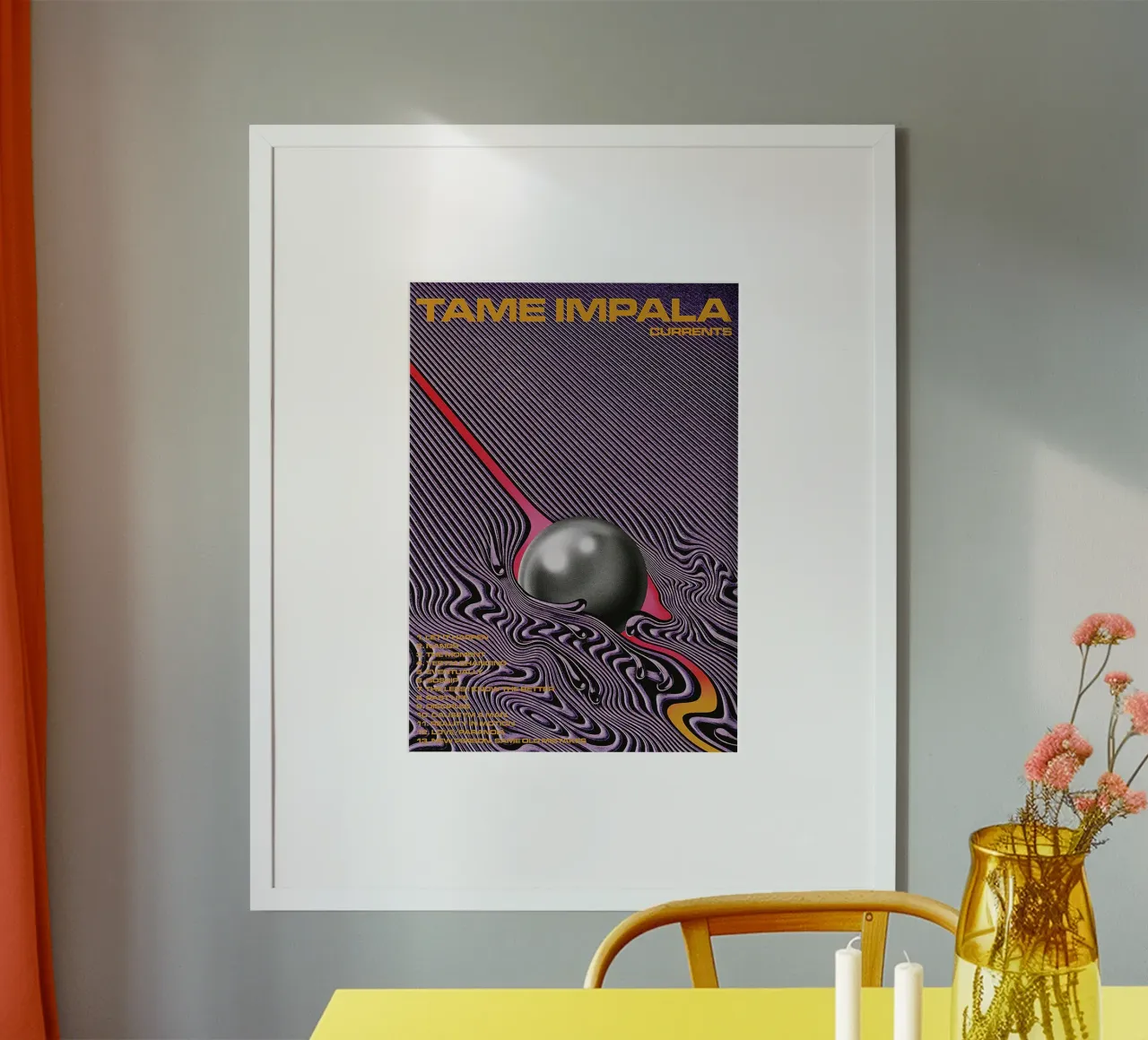 Ball Current Tame Impala Concert poster da GULHAM