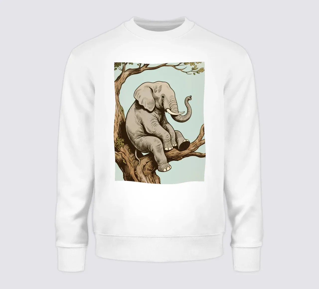 elephant on a tree felpa da knowledge
