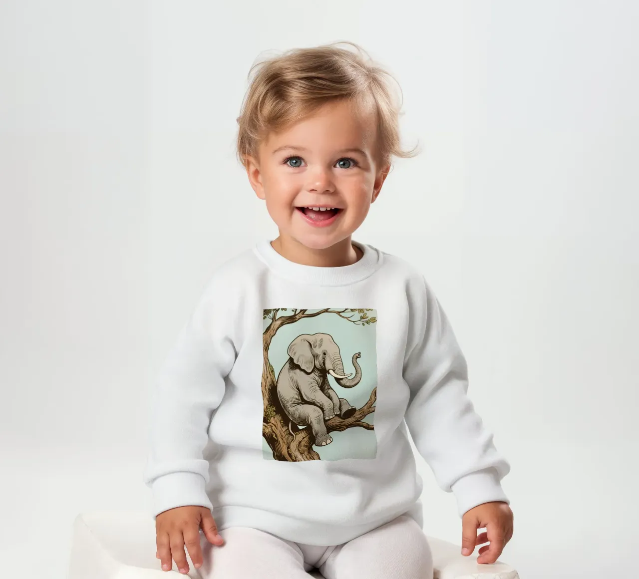elephant on a tree felpa neonato da knowledge