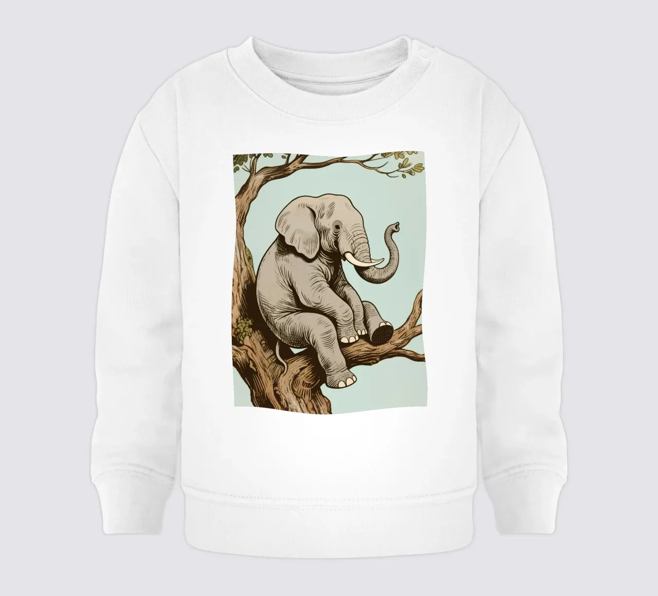 elephant on a tree felpa neonato da knowledge