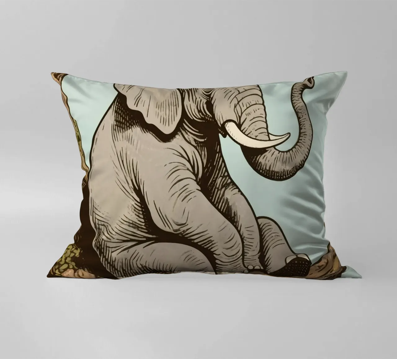 elephant on a tree cuscino da knowledge