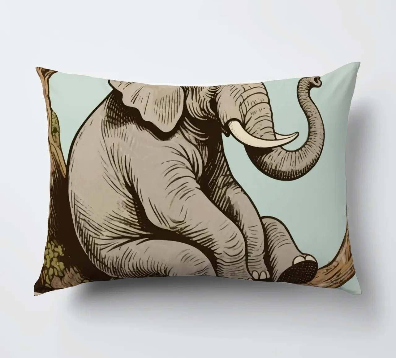 elephant on a tree cuscino da knowledge