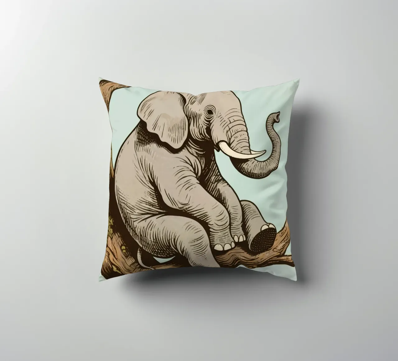 elephant on a tree cuscino da knowledge
