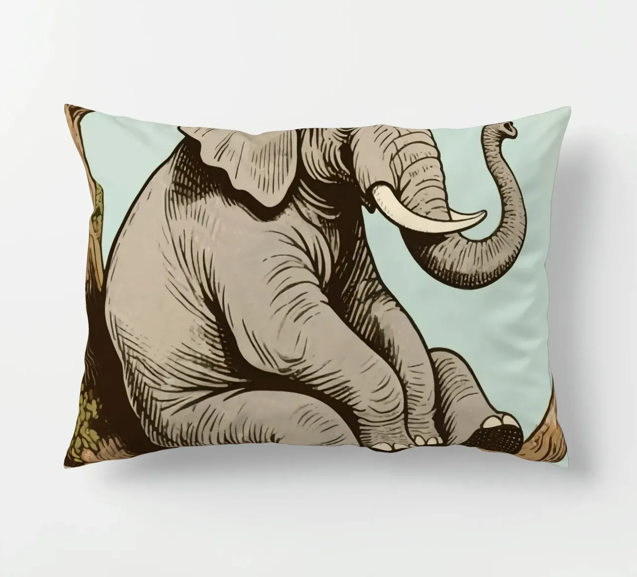 elephant on a tree cuscino da knowledge