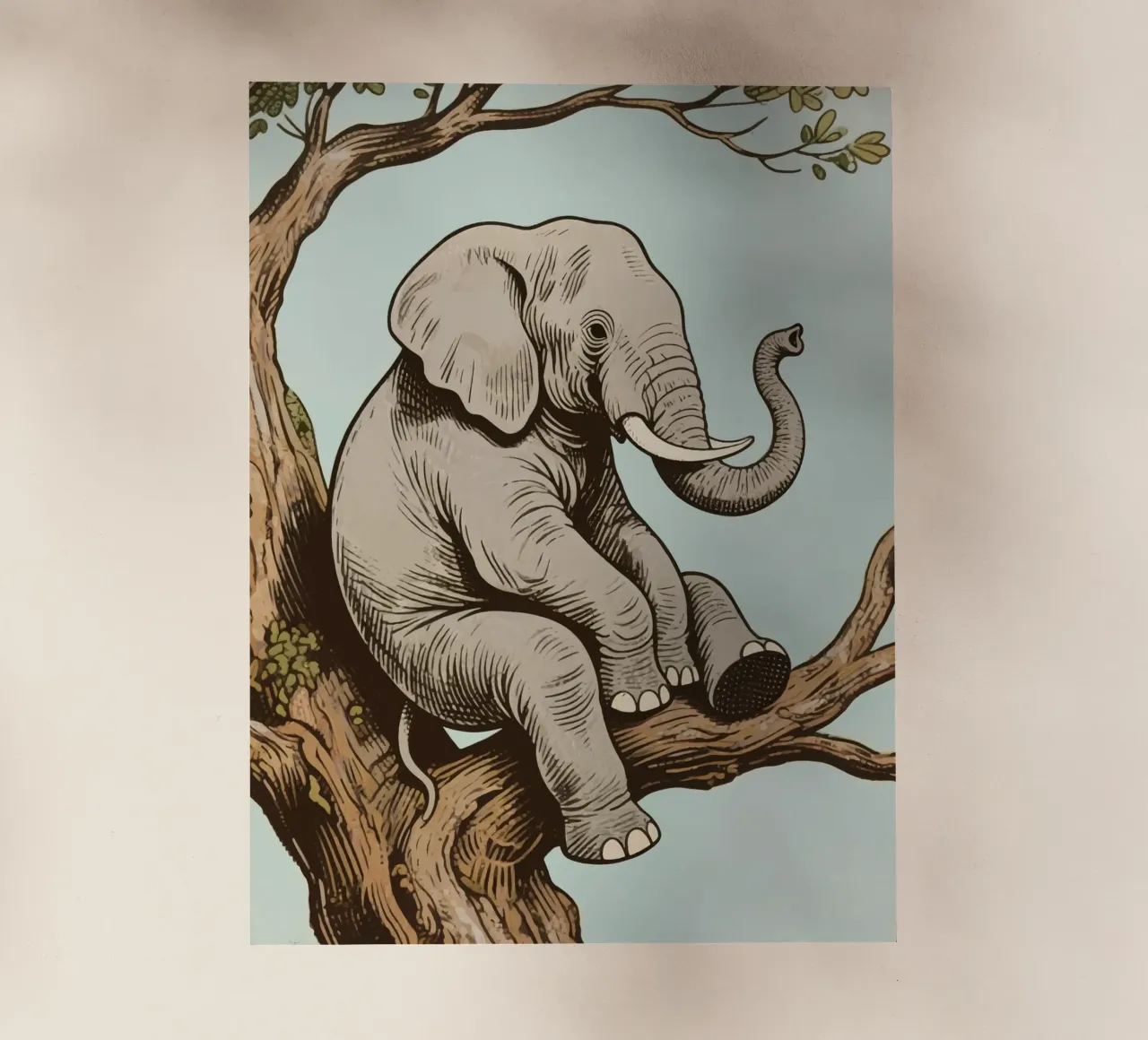 elephant on a tree pellicola backlit da knowledge