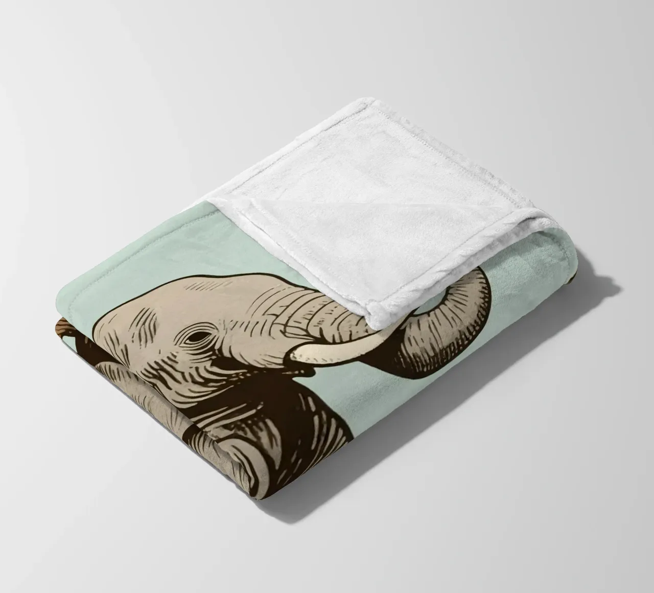 elephant on a tree coperta in pile da knowledge