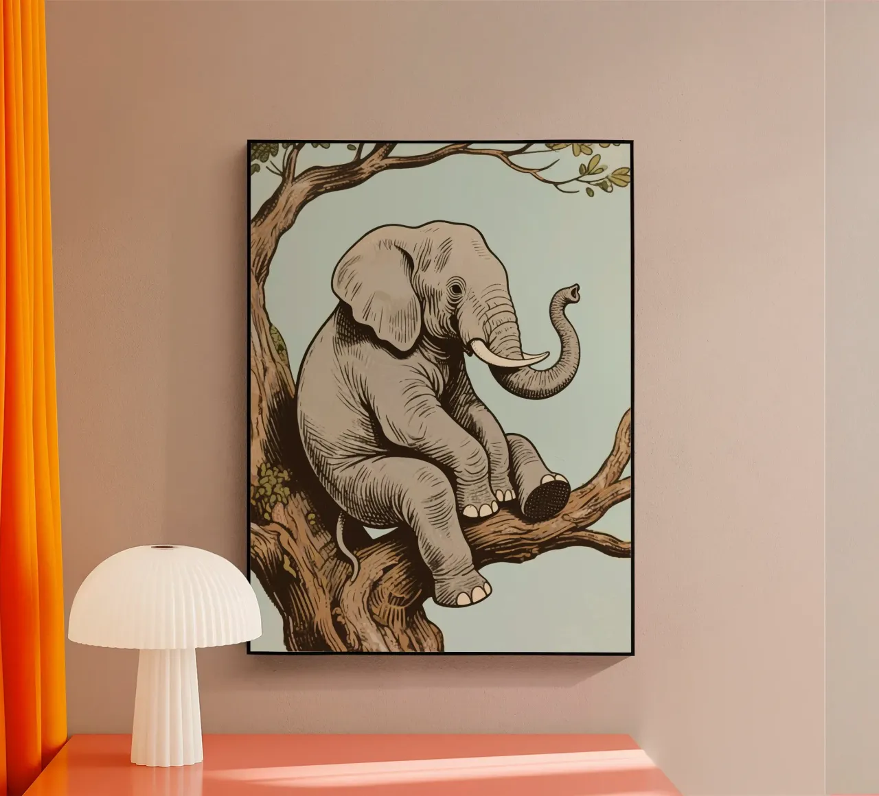 elephant on a tree plexiglass da knowledge