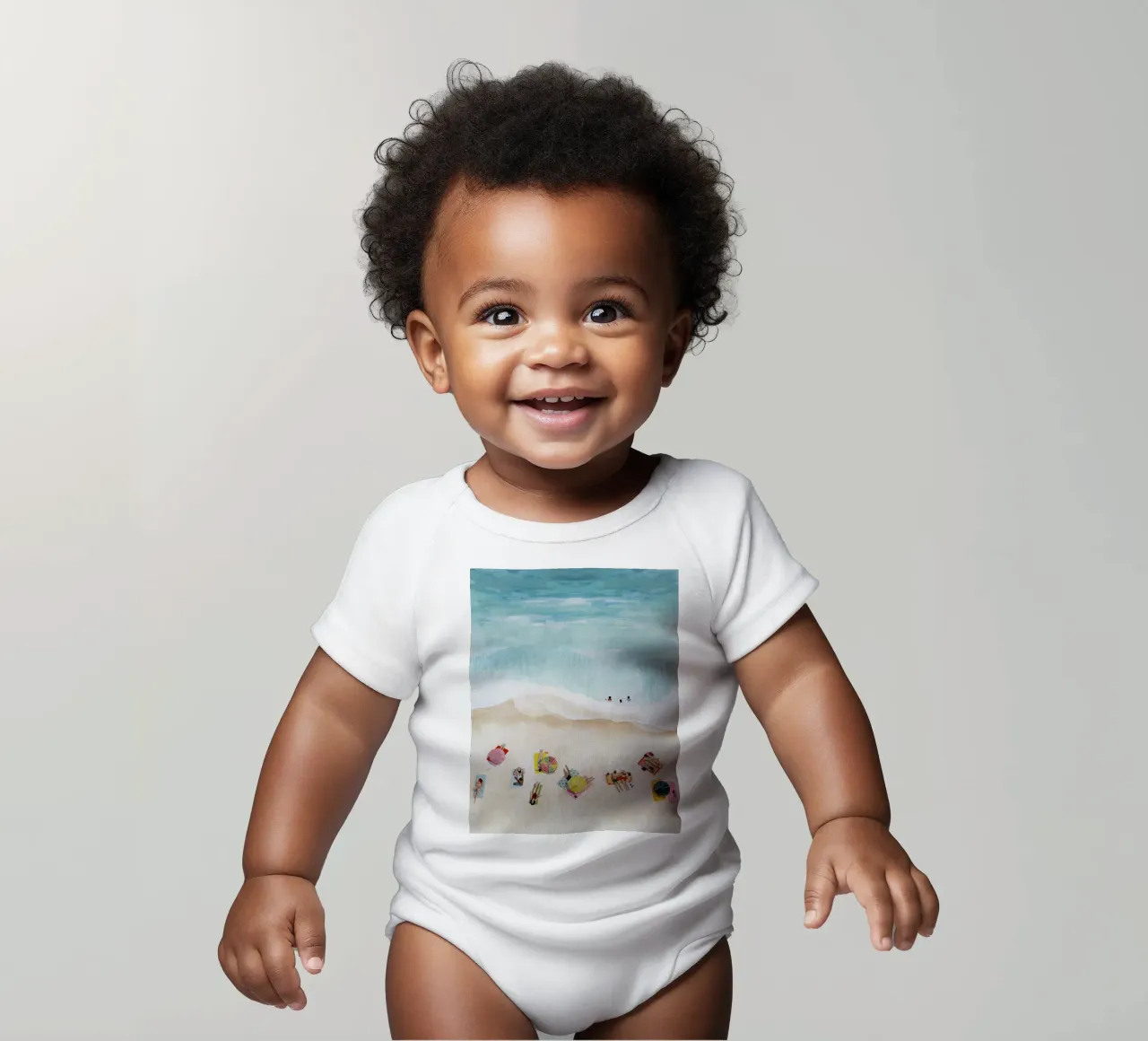 Strandwoche II - Grace Popp Kurzarm Babybody von medineprint
