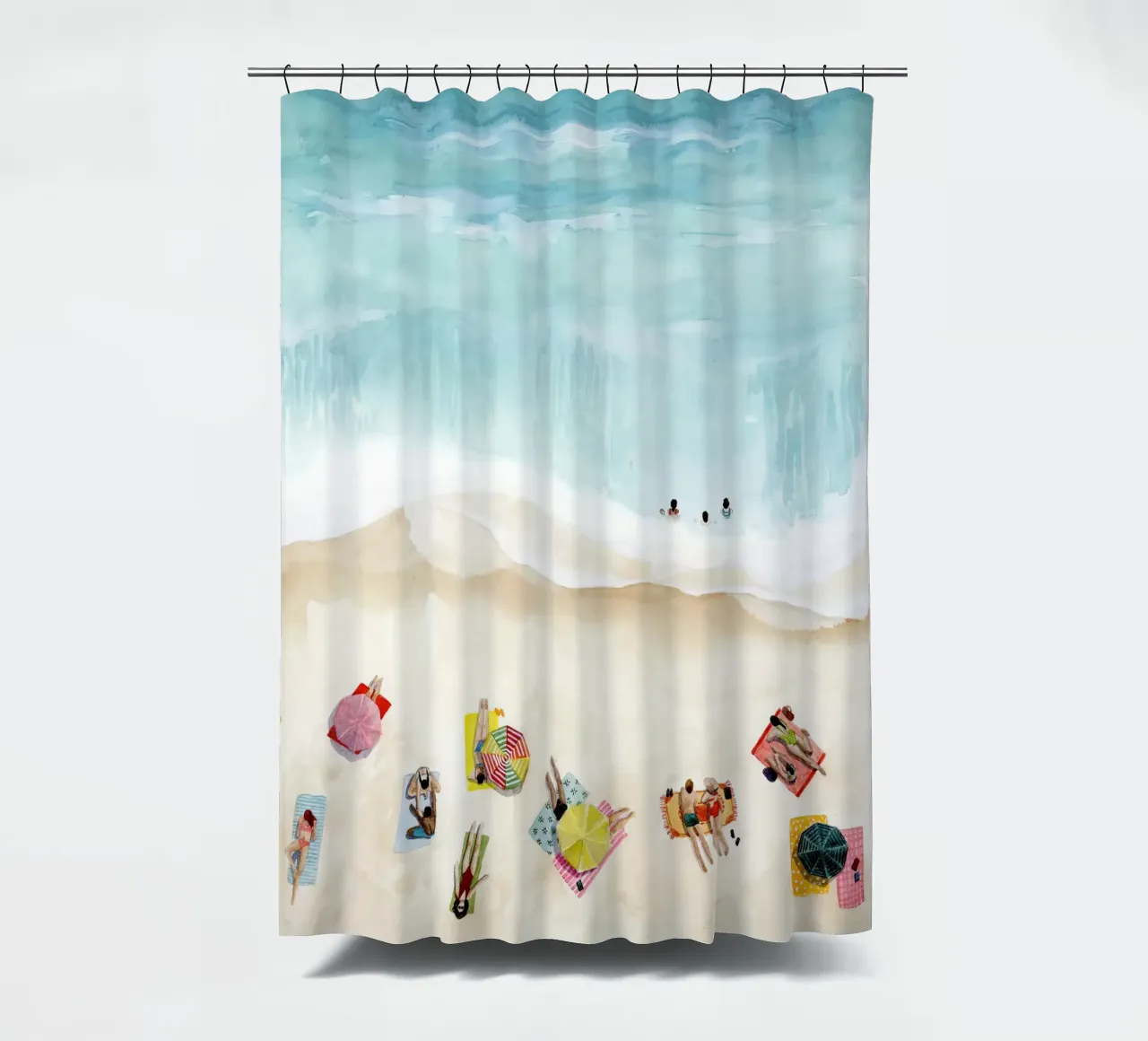 Beach Week II - Grace Popp shower curtain by medineprint