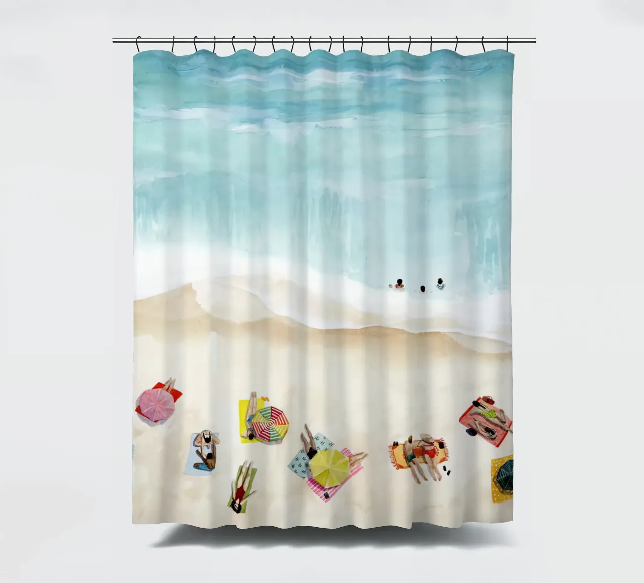 Beach Week II - Grace Popp shower curtain by medineprint