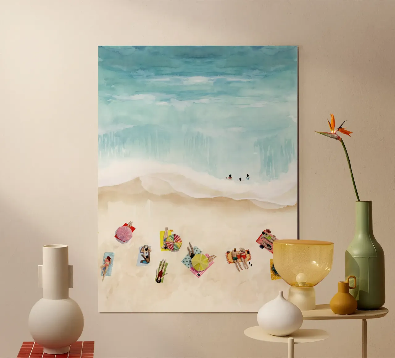 Settimana balneare II - Grace Popp poster con telaio in legno da medineprint