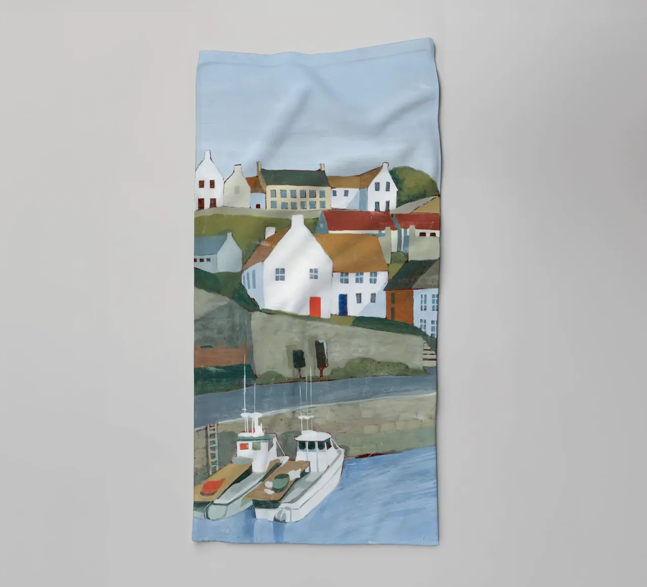 Vecchia città di mare II - Grace Popp asciugamano da bagno da medineprint