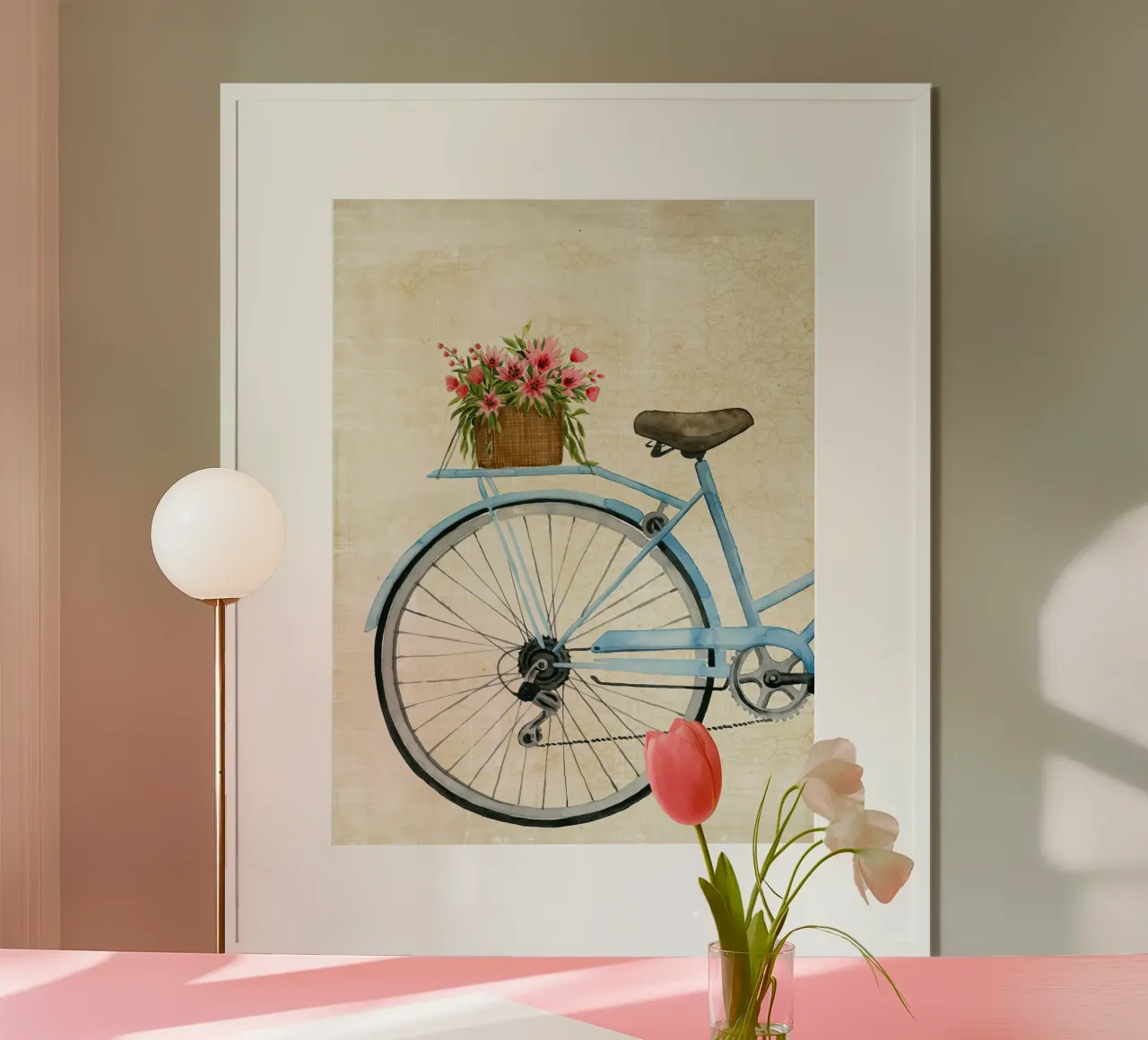 Corriere di fiori I - Grace Popp poster con telaio in legno da medineprint
