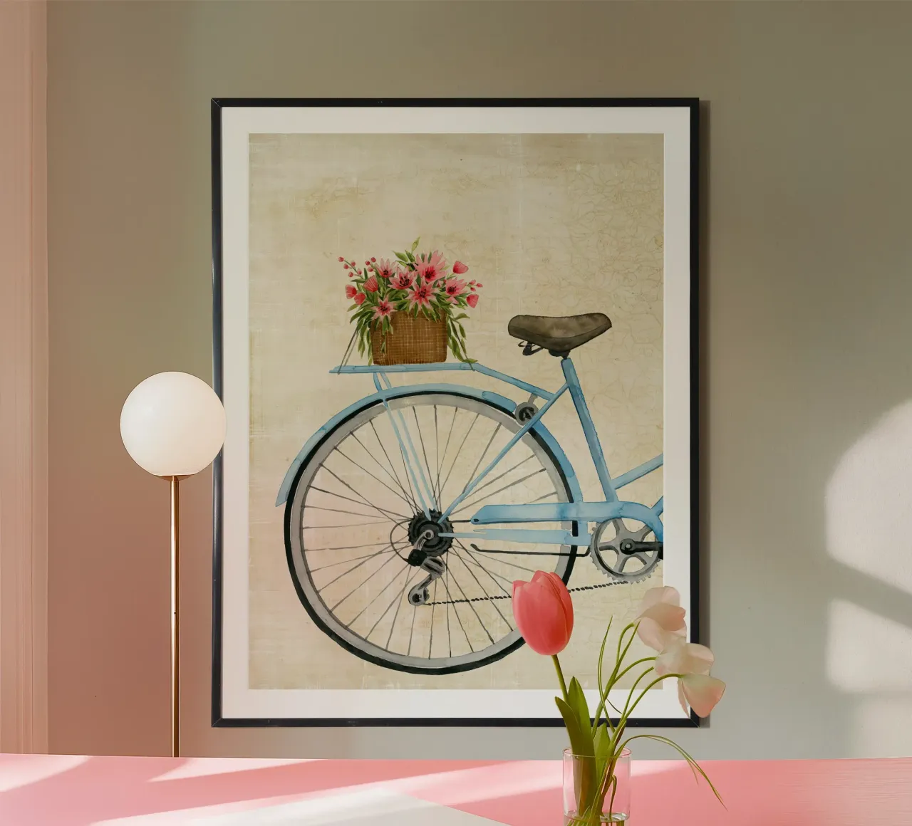 Corriere di fiori I - Grace Popp poster con telaio in legno da medineprint