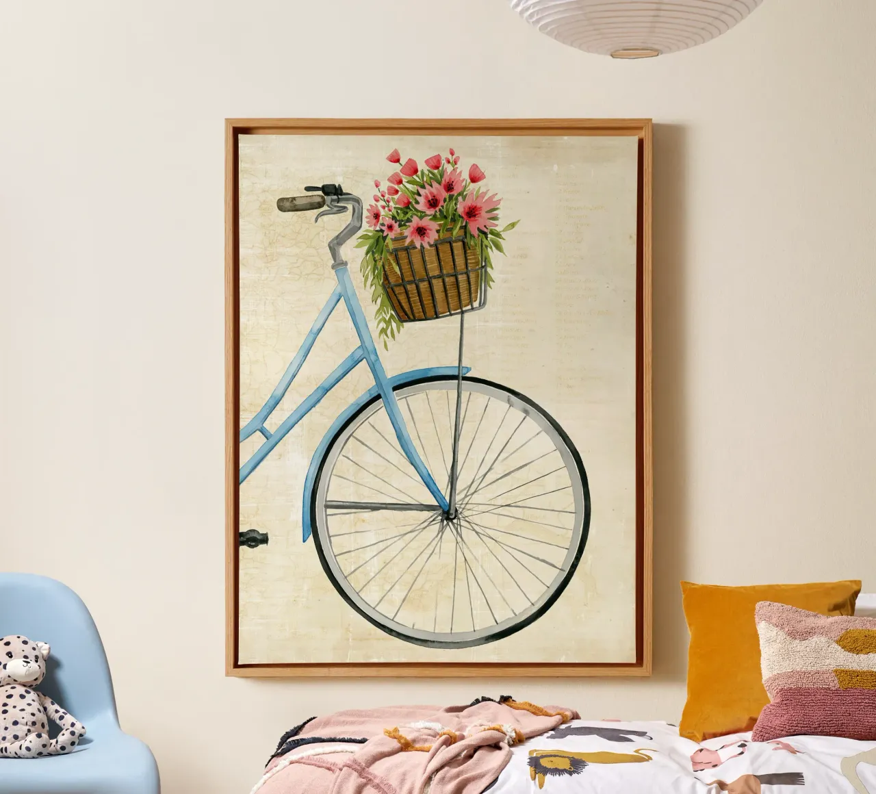 Bloemenkoerier II - Grace Popp canvas met Baklijst van medineprint