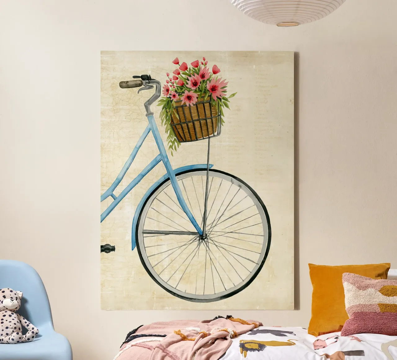 Bloemenkoerier II - Grace Popp canvas met Baklijst van medineprint