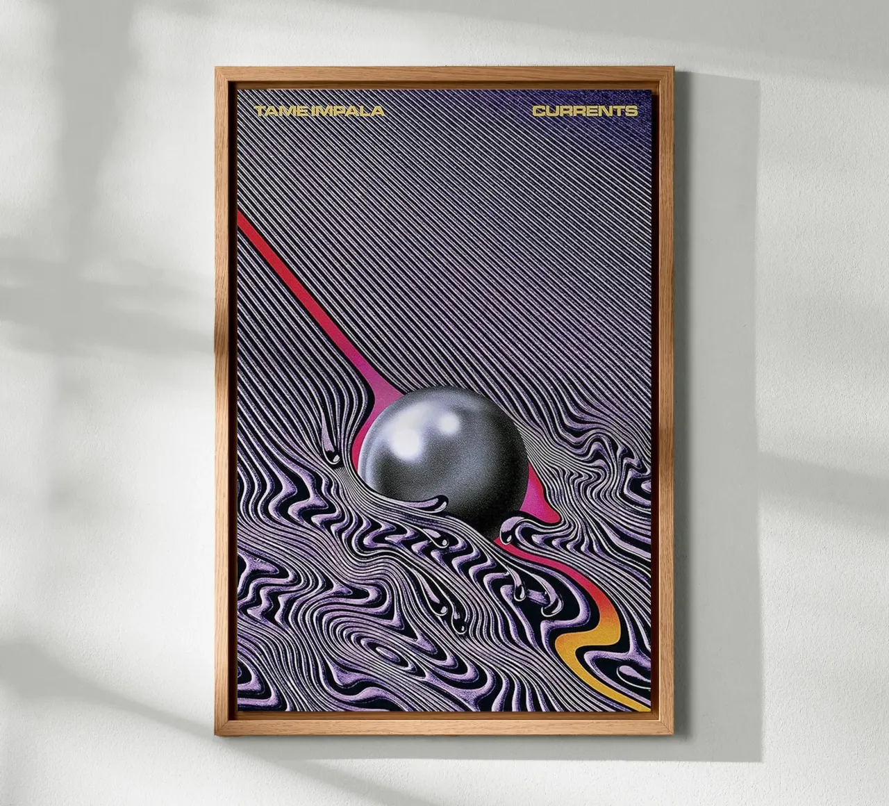 Purple Tame Impala Current Ball tela con Cornice a cassetta da GULHAM