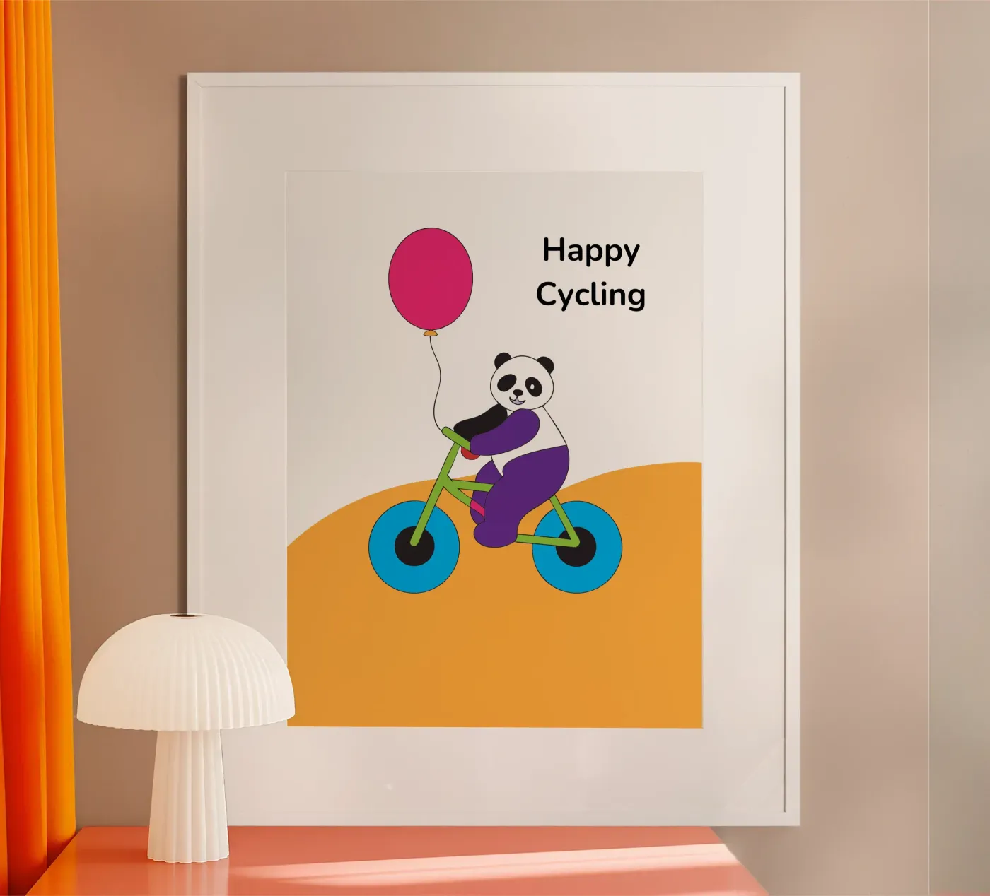 Radfahrender Panda Poster von OUR SHOP