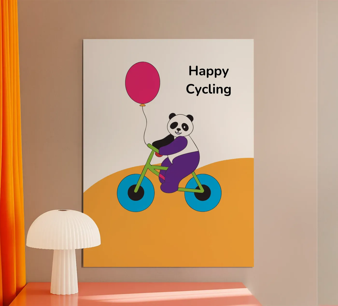 Radfahrender Panda Poster von OUR SHOP