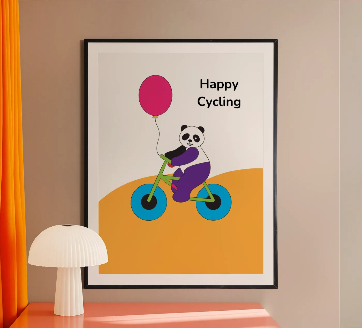 Radfahrender Panda Poster von OUR SHOP