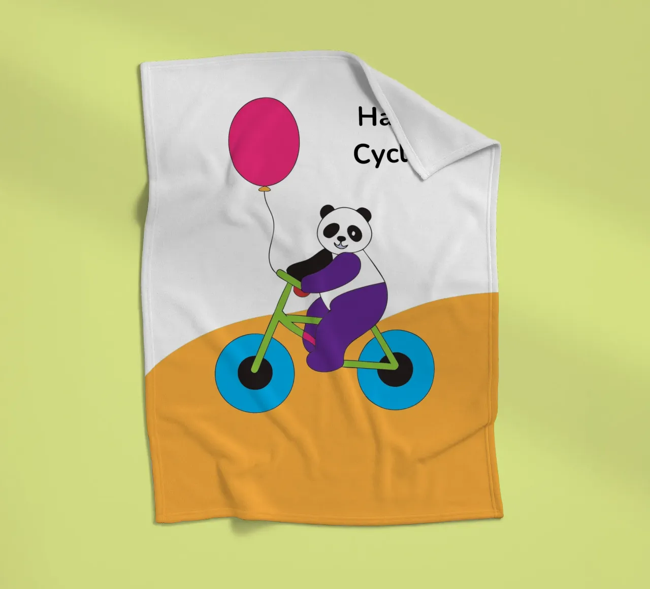 Radfahrender Panda Fleecedecke von OUR SHOP