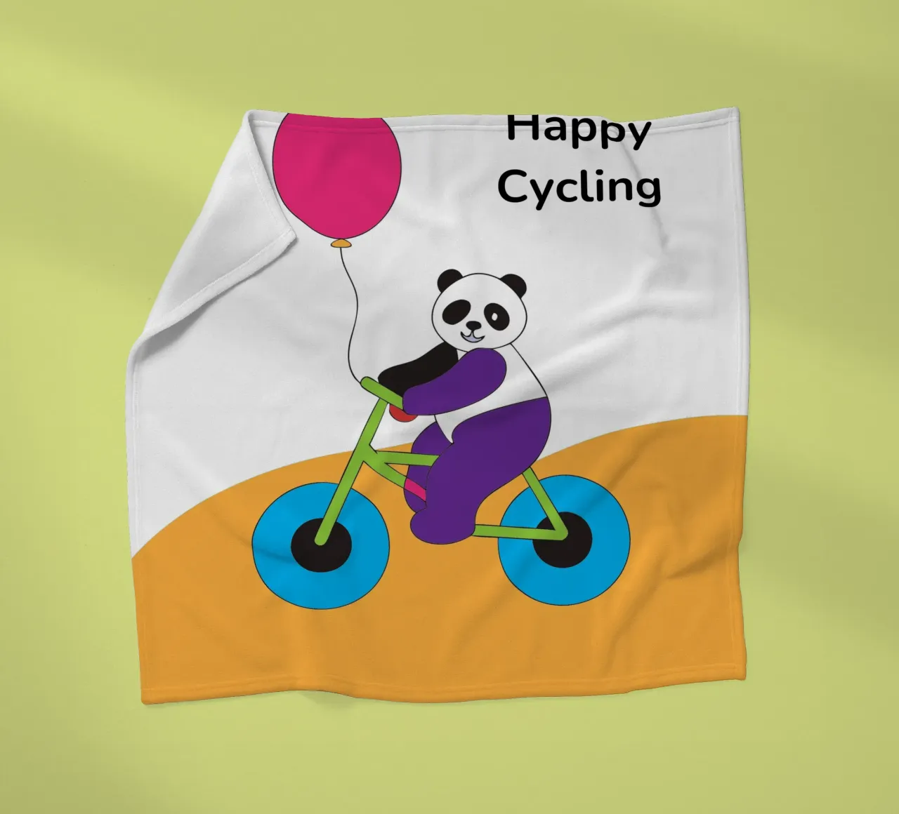 Radfahrender Panda Fleecedecke von OUR SHOP