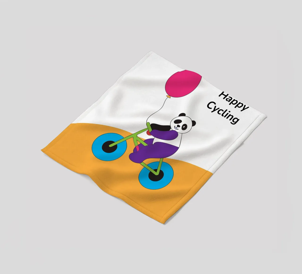 Radfahrender Panda Fleecedecke von OUR SHOP
