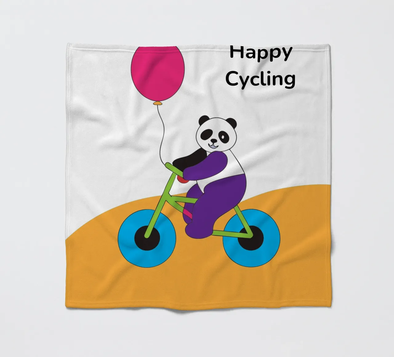 Radfahrender Panda Fleecedecke von OUR SHOP