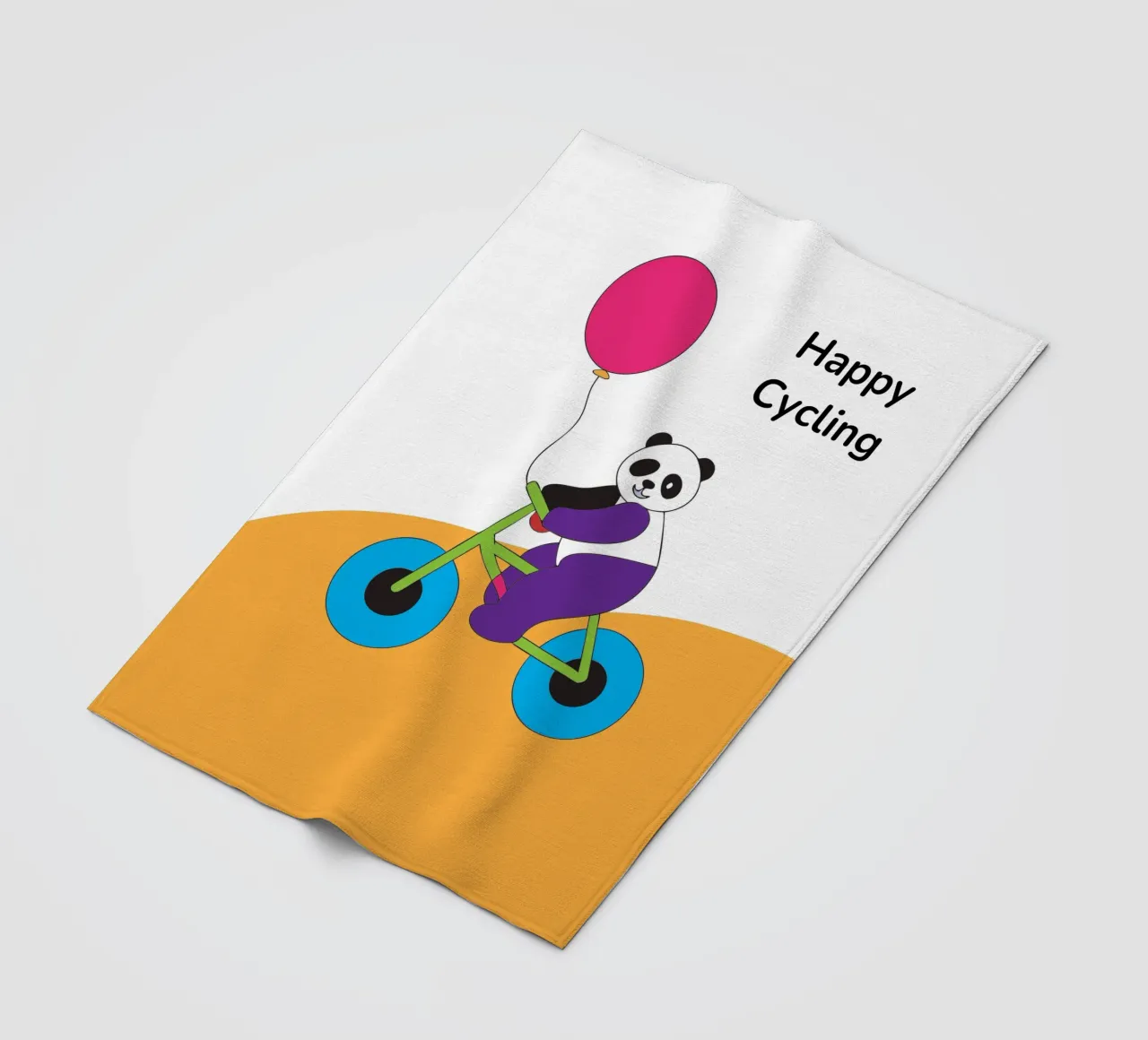 Radfahrender Panda Fleecedecke von OUR SHOP