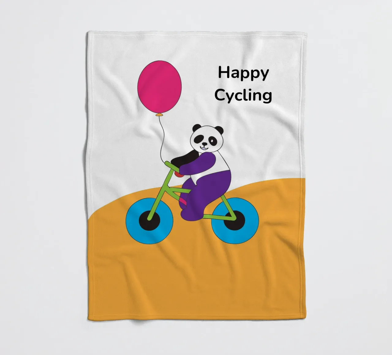 Radfahrender Panda Fleecedecke von OUR SHOP