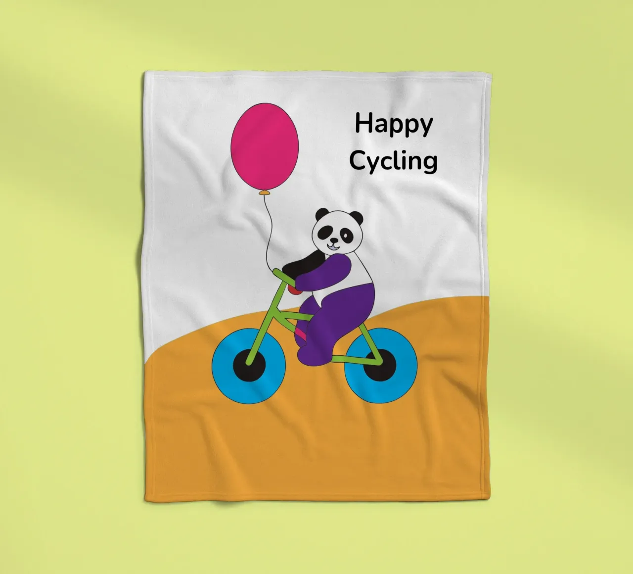 Radfahrender Panda Fleecedecke von OUR SHOP