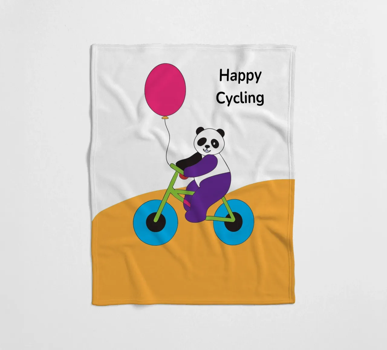 Radfahrender Panda Fleecedecke von OUR SHOP