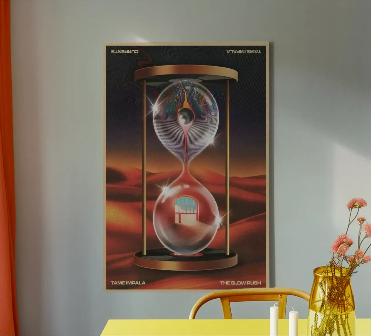 Sand Clock Tame Impala Concert The Slow Rush Poster tela con Cornice a cassetta da GULHAM