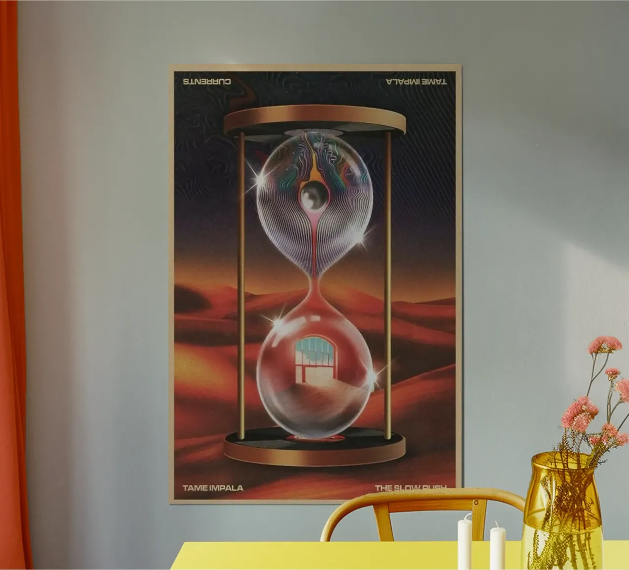 Sand Clock Tame Impala Concert The Slow Rush Poster poster con telaio in plastica da GULHAM