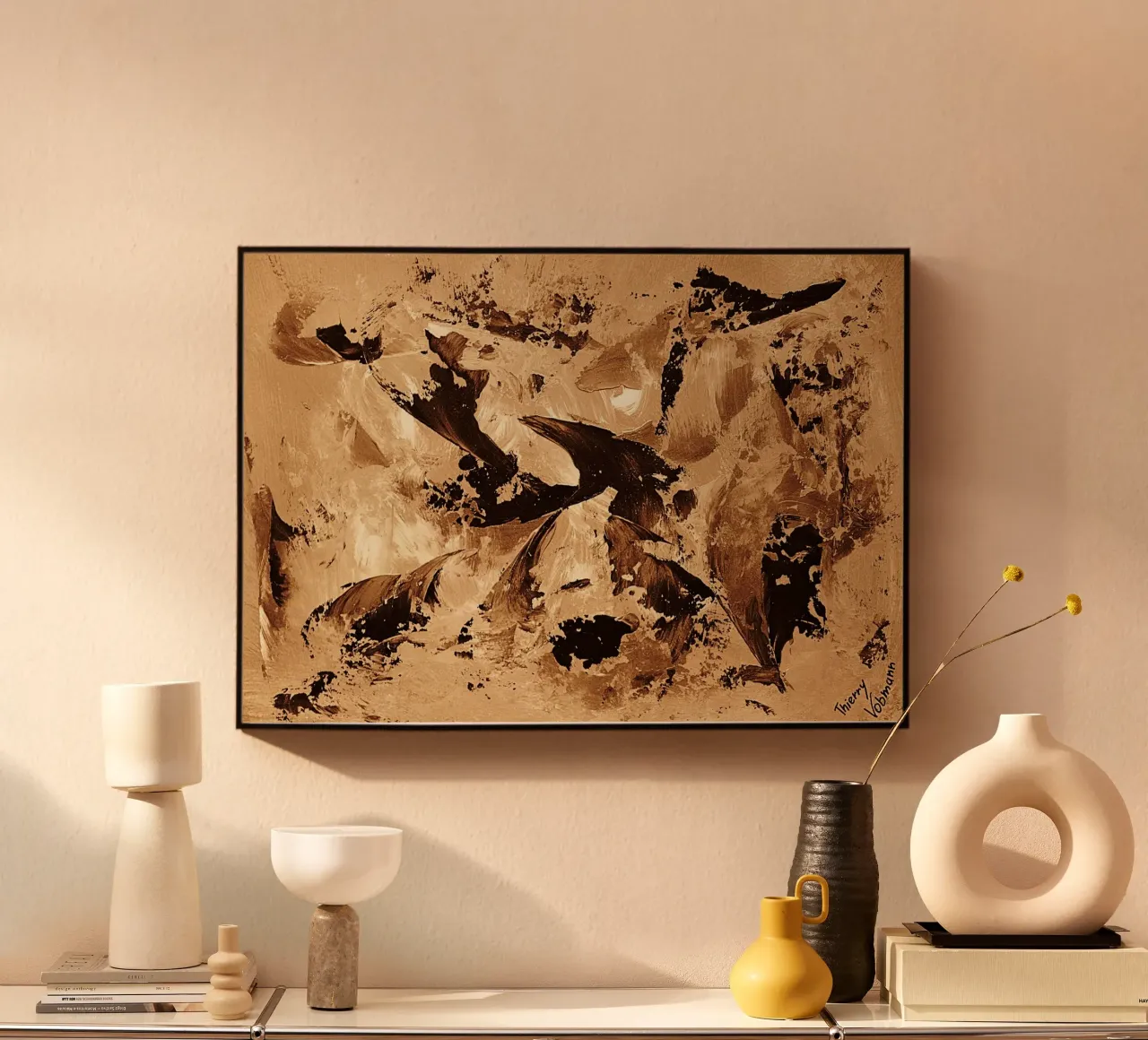 SEPIA 65 plexiglass da Thierry Vobmann Abstract painting