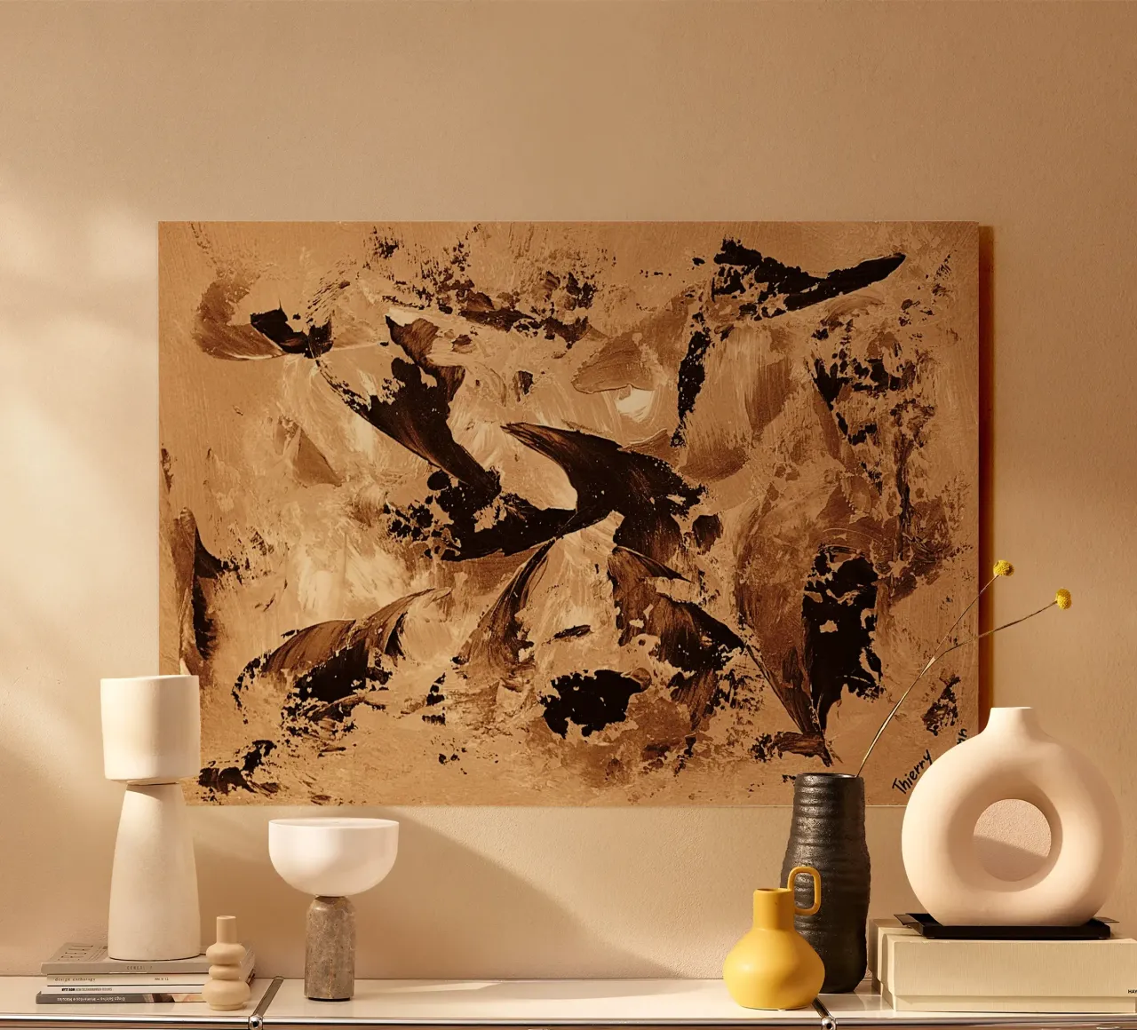 SEPIA 65 plexiglass da Thierry Vobmann Abstract painting