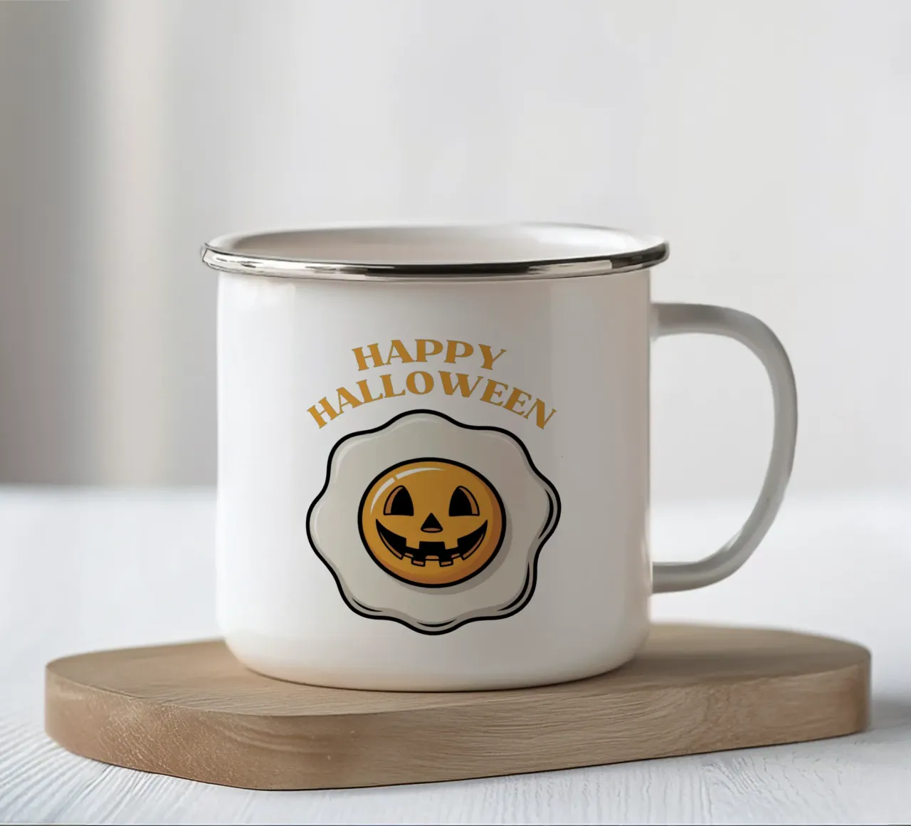 Happy Halloween tazza in smalto da Sasyall Graphics