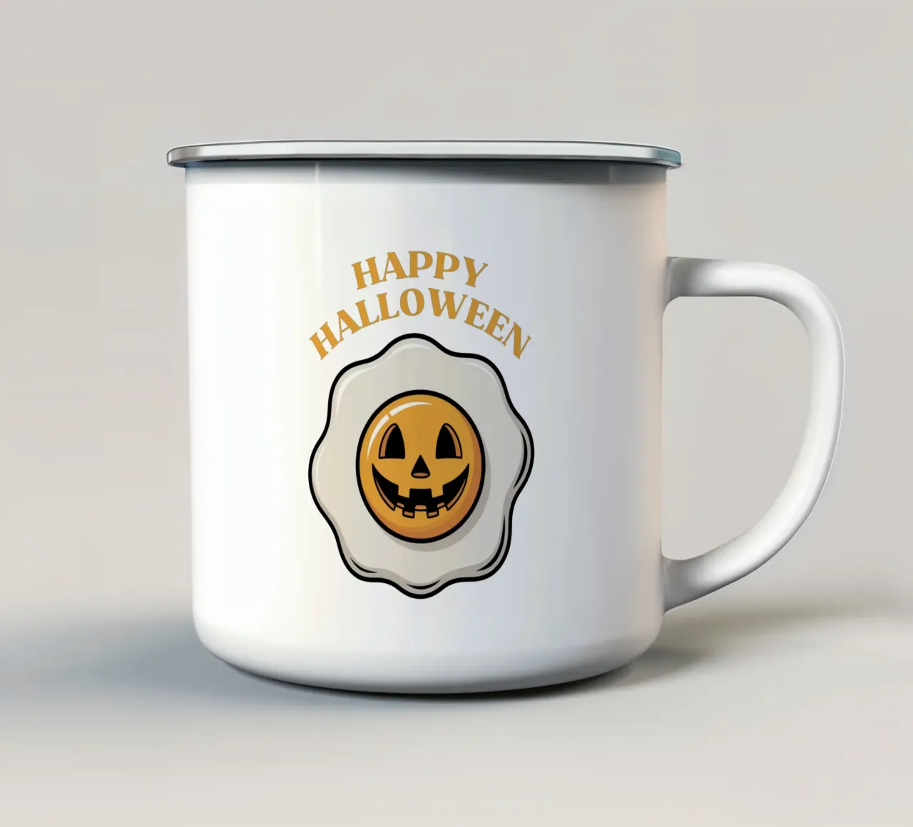 Happy Halloween tazza in smalto da Sasyall Graphics