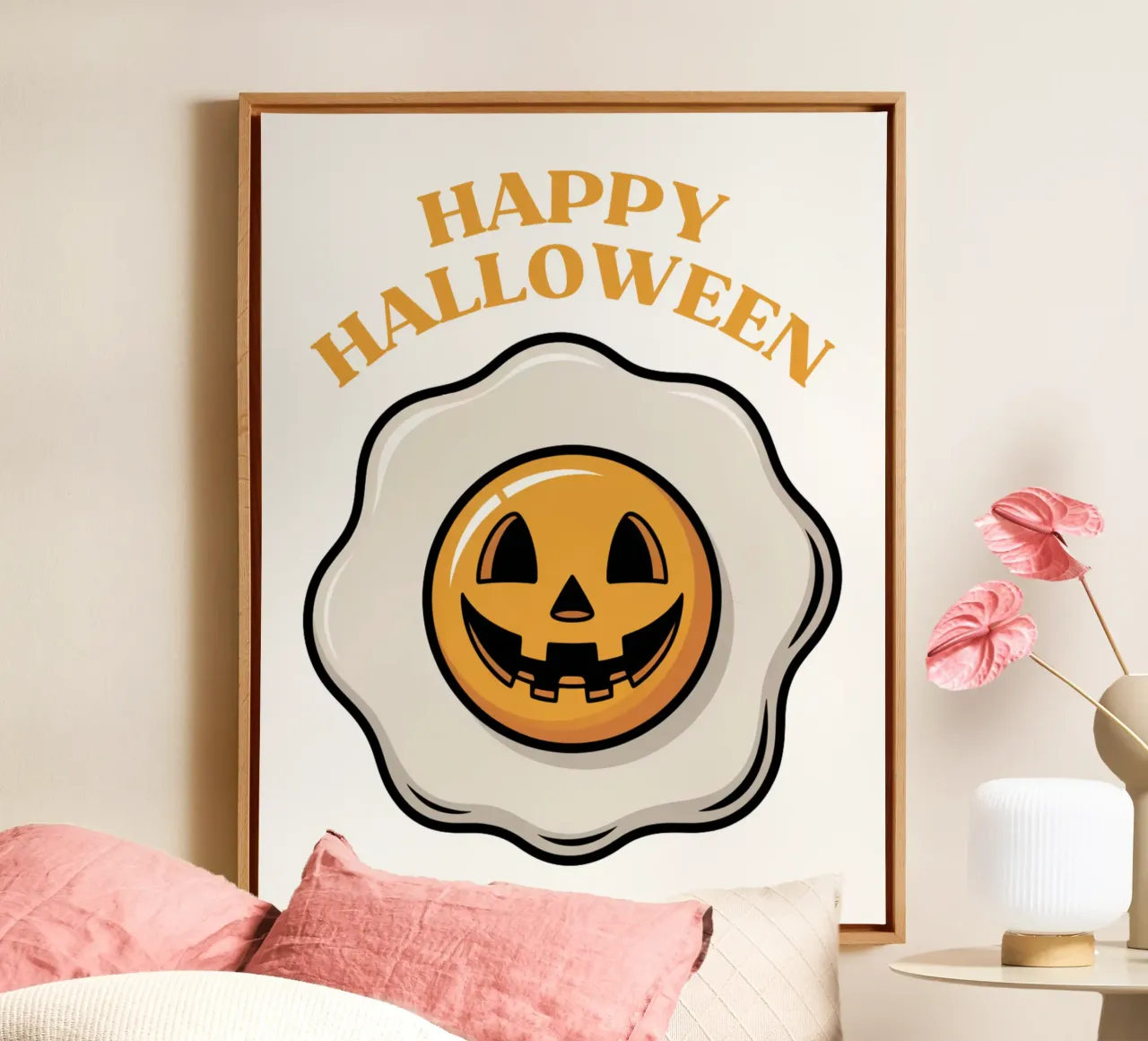 Happy Halloween tela con Cornice a cassetta da Sasyall Graphics