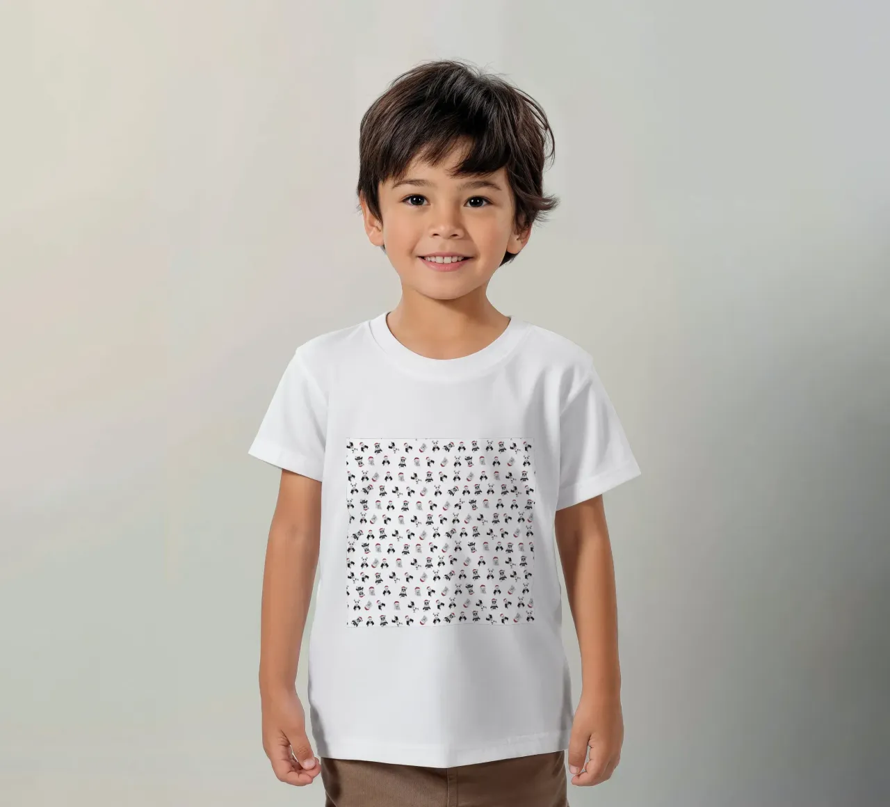 Xmas pattern kinder t-shirt van Balazs Solti