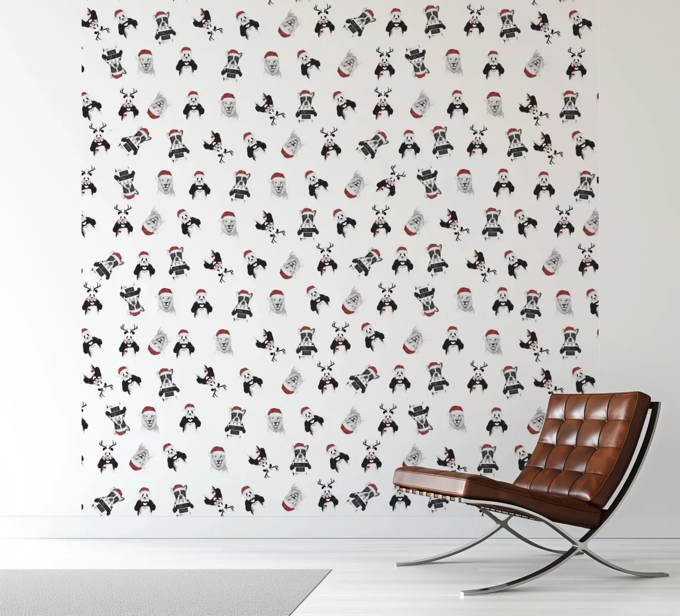 Xmas pattern fotobehang van Balazs Solti