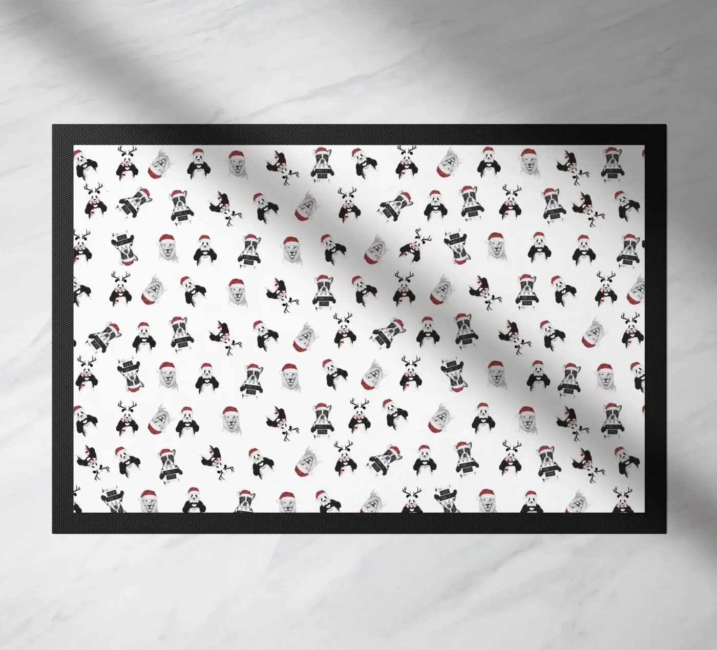 Xmas pattern doormat by Balazs Solti