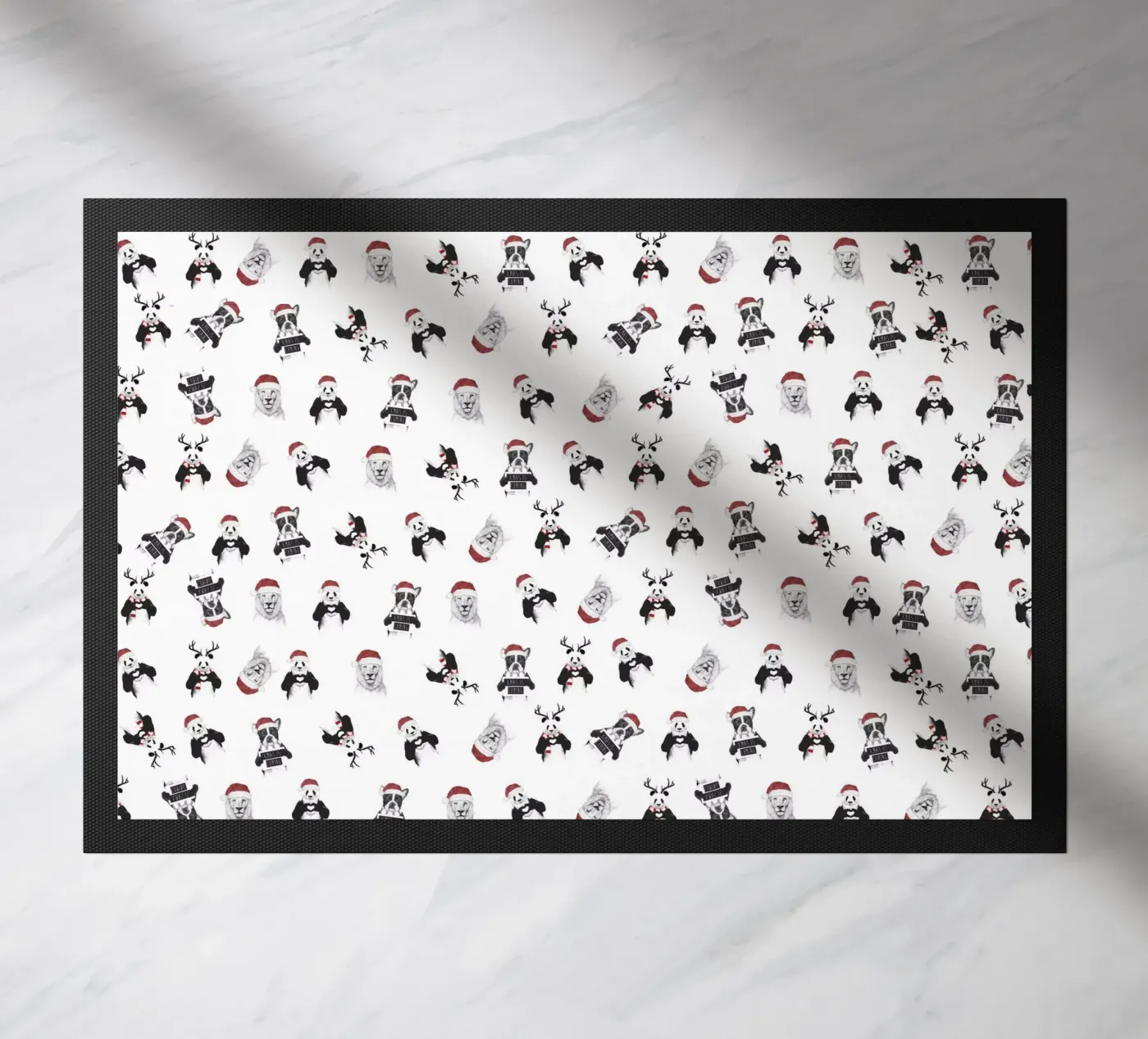 Xmas pattern doormat by Balazs Solti