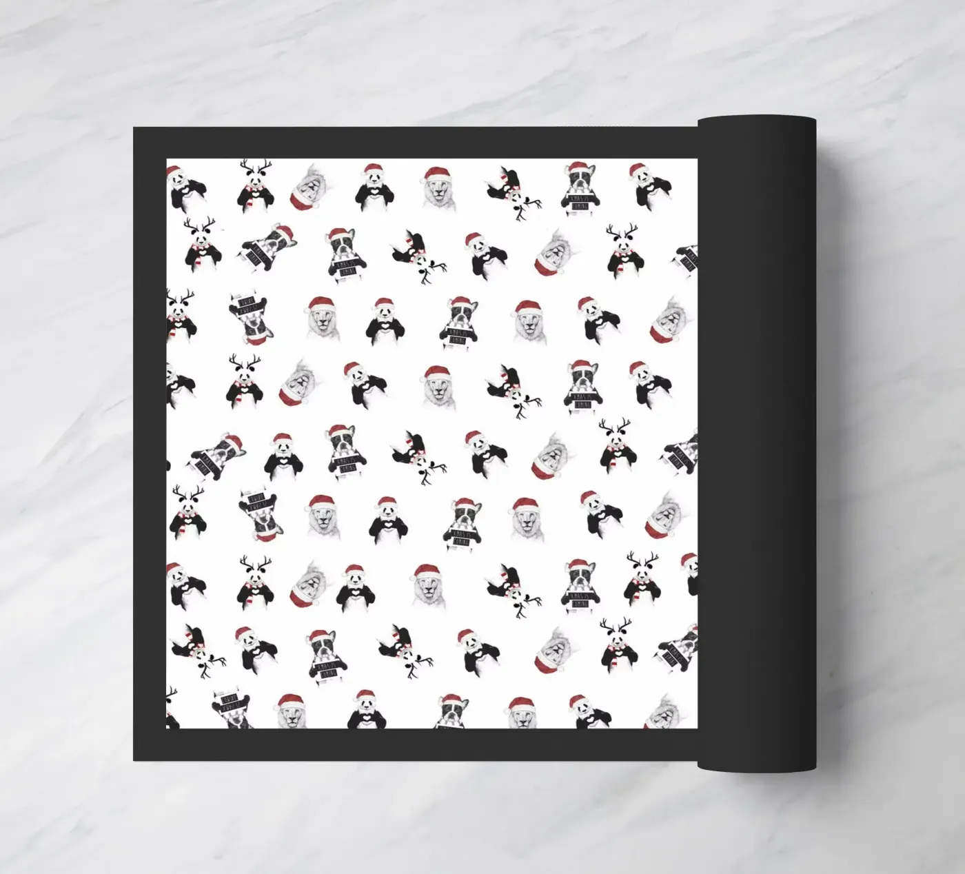 Xmas pattern doormat by Balazs Solti