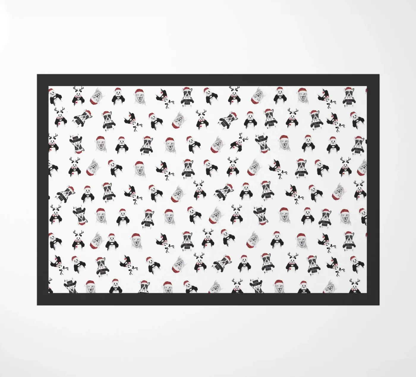 Xmas pattern doormat by Balazs Solti