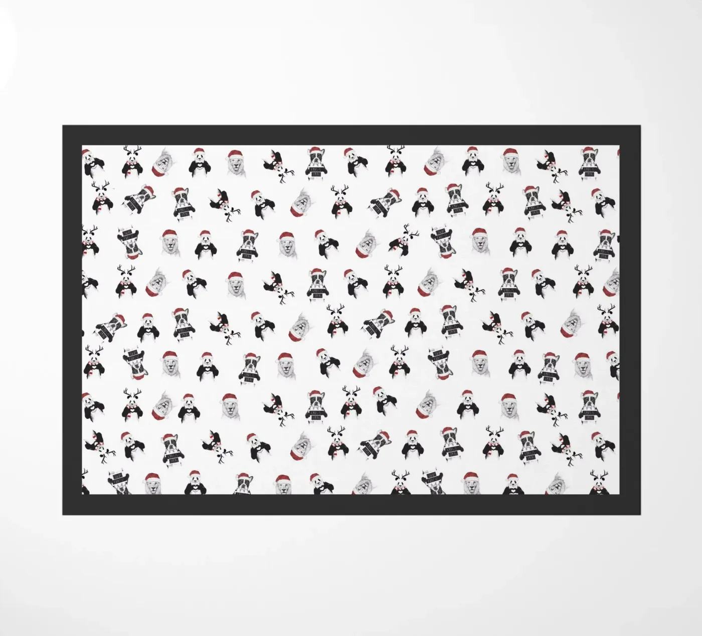 Xmas pattern doormat by Balazs Solti