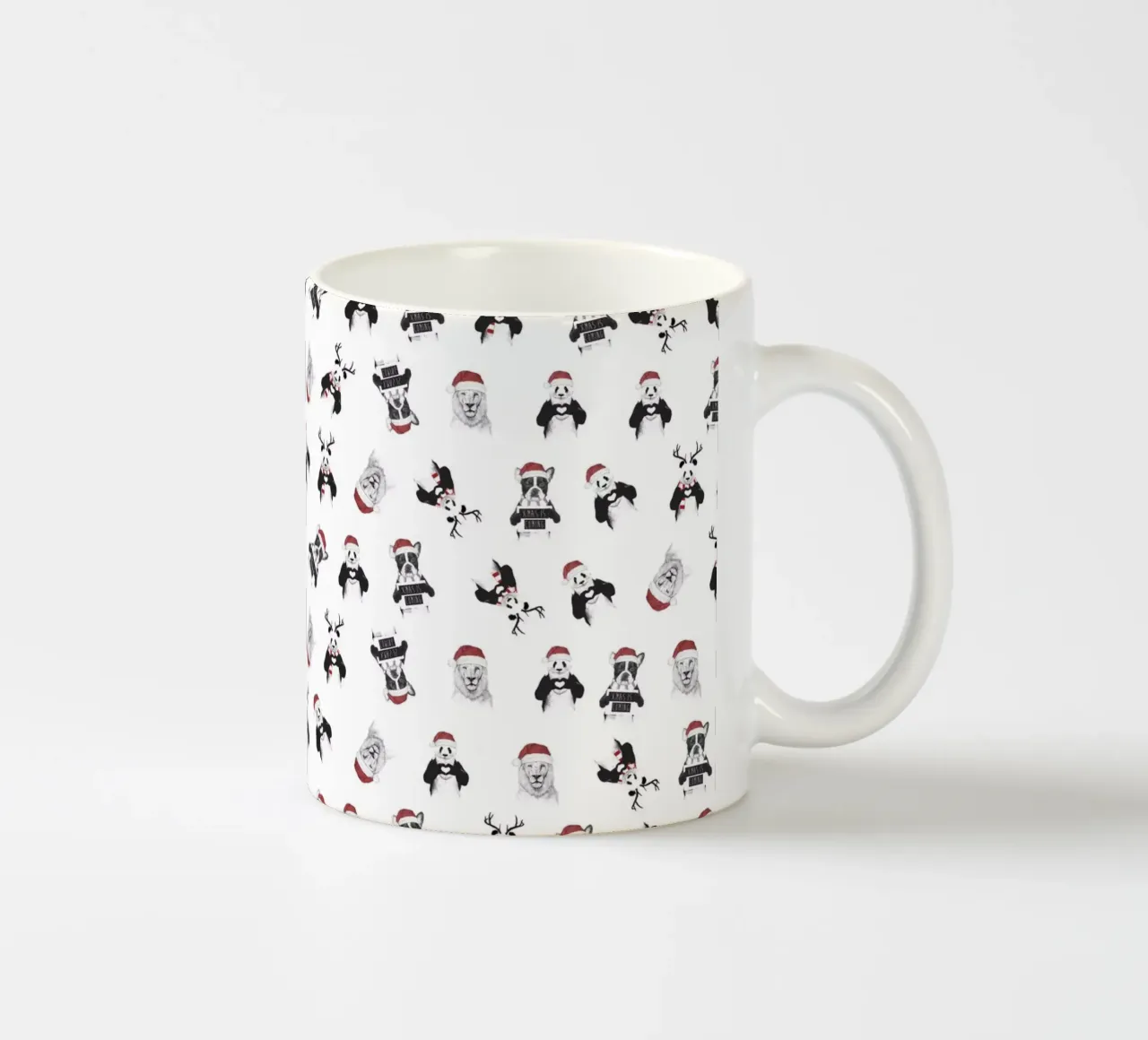Xmas pattern Keramik Tasse von Balazs Solti