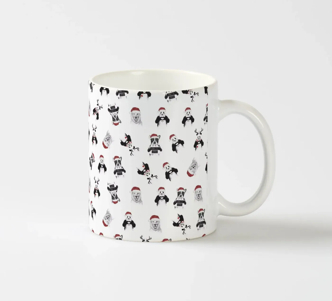 Xmas pattern ceramic mug by Balazs Solti