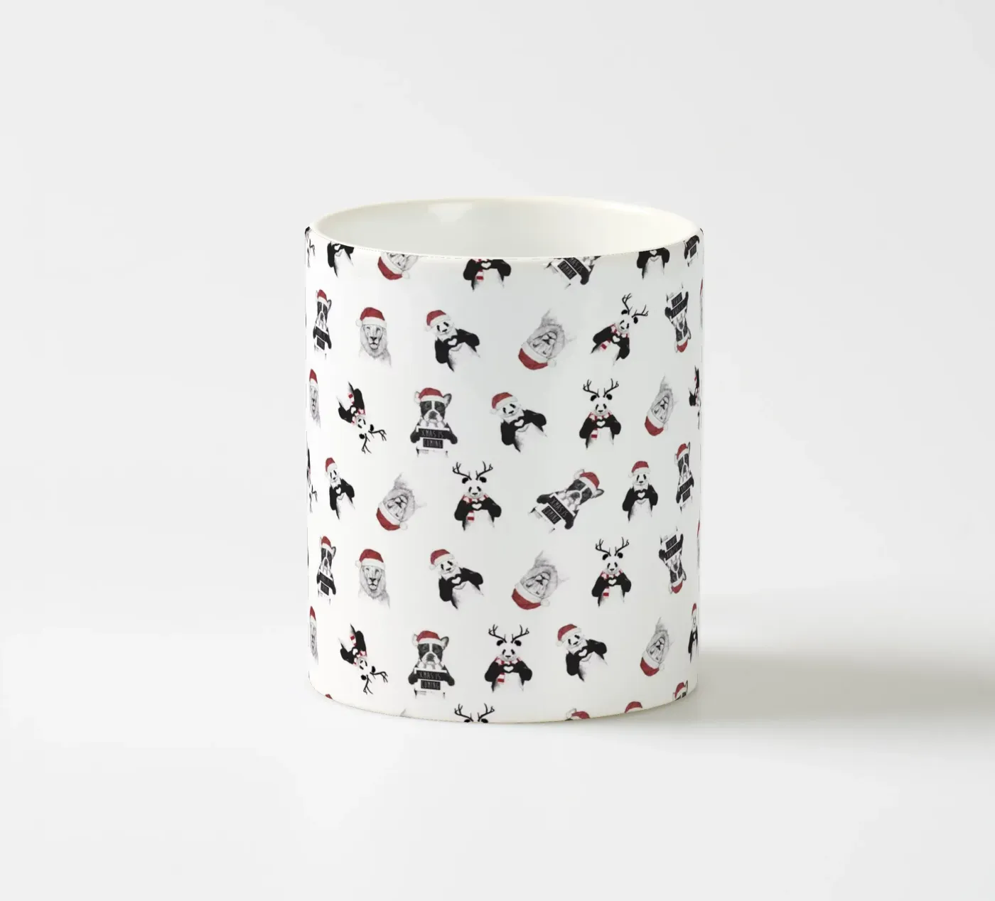 Xmas pattern ceramic mug by Balazs Solti