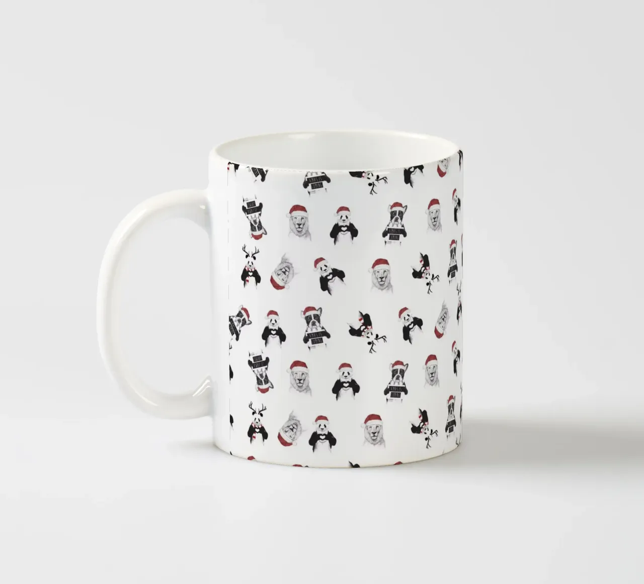 Xmas pattern Keramik Tasse von Balazs Solti